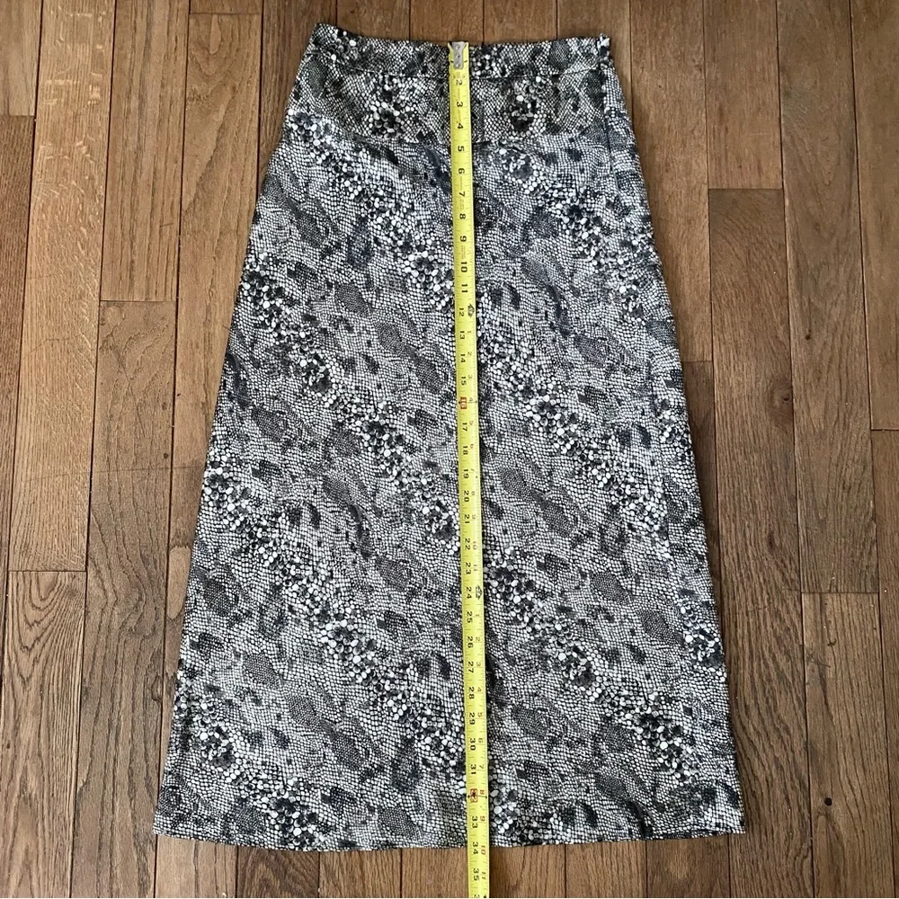 Free People Normani Bias Silky Snake Print Midi Skirt Womens Size 2